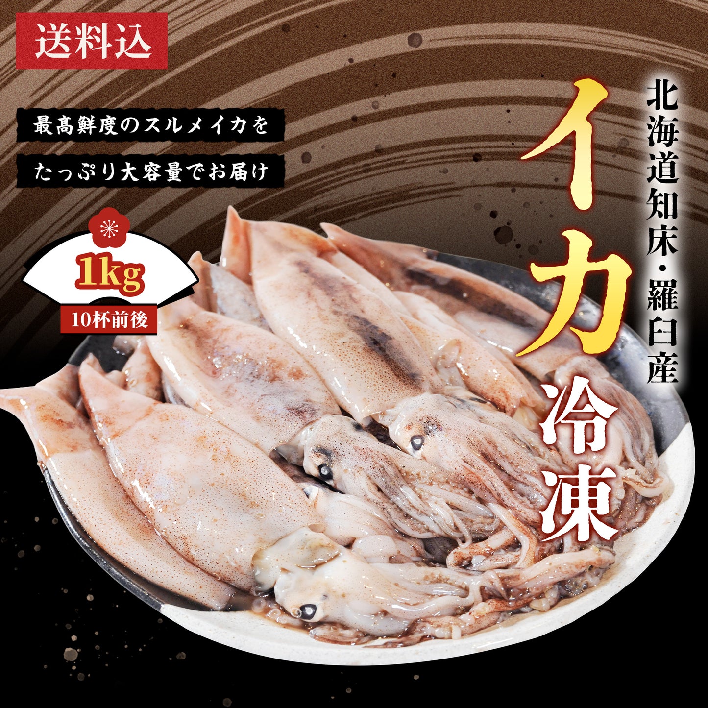 北海道産イカ冷凍 1kg