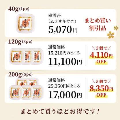 幸雲丹 40g(北海道産ムラサキウニ)